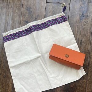 Tory Burch Orange sunglasses case dust bag